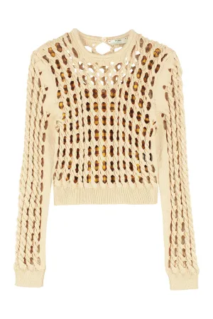 Fendi Crochet-Knit Cropped Jumper