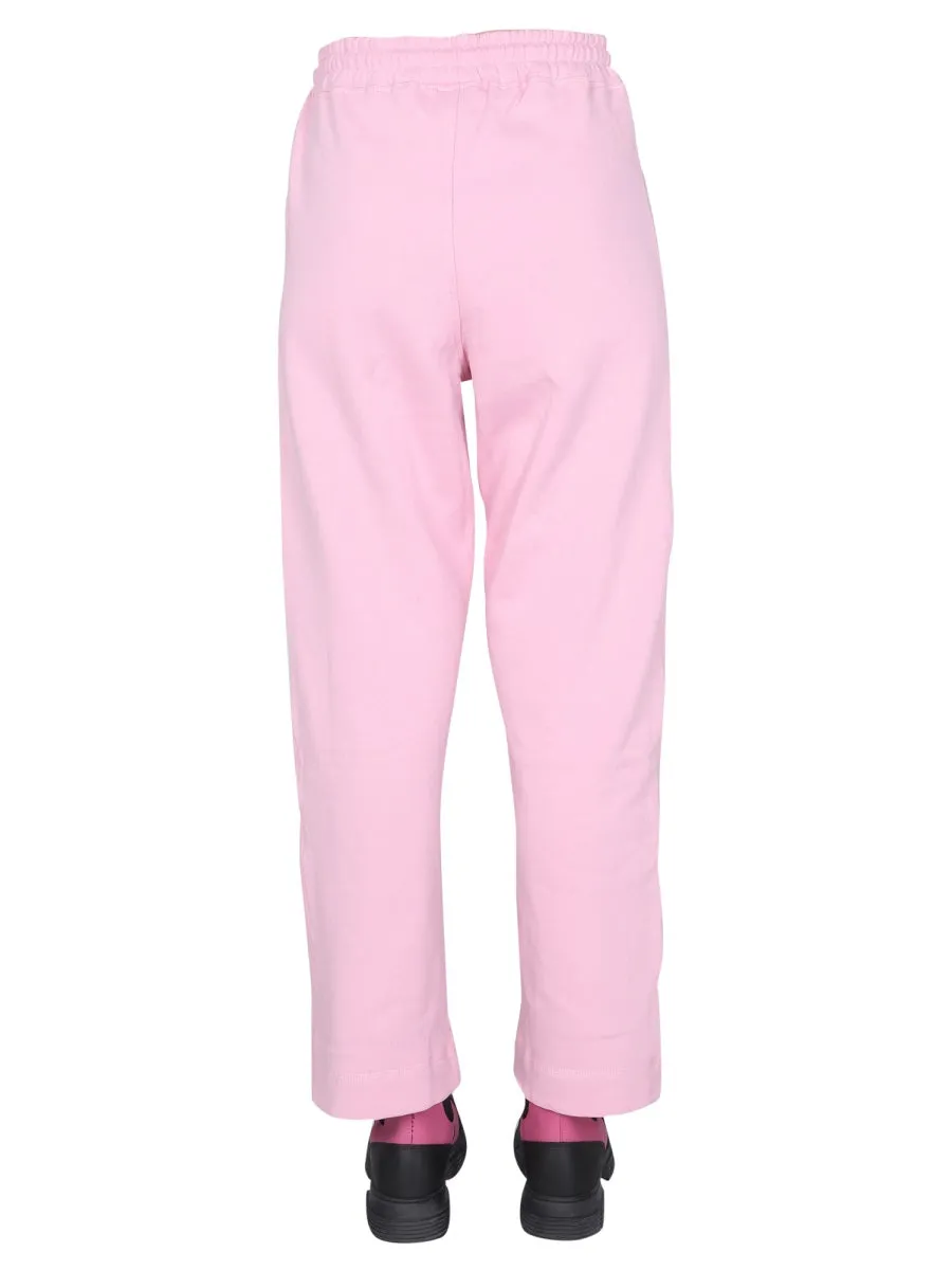 Ganni Logo Embroidered Drawstring Sweatpants