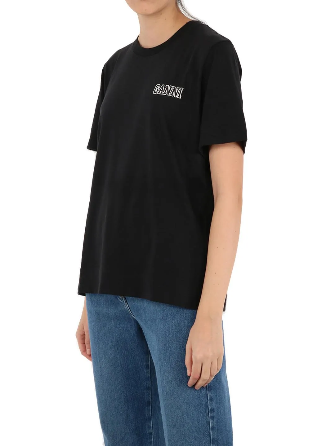 Ganni Software Jersey Logo Print T-Shirt