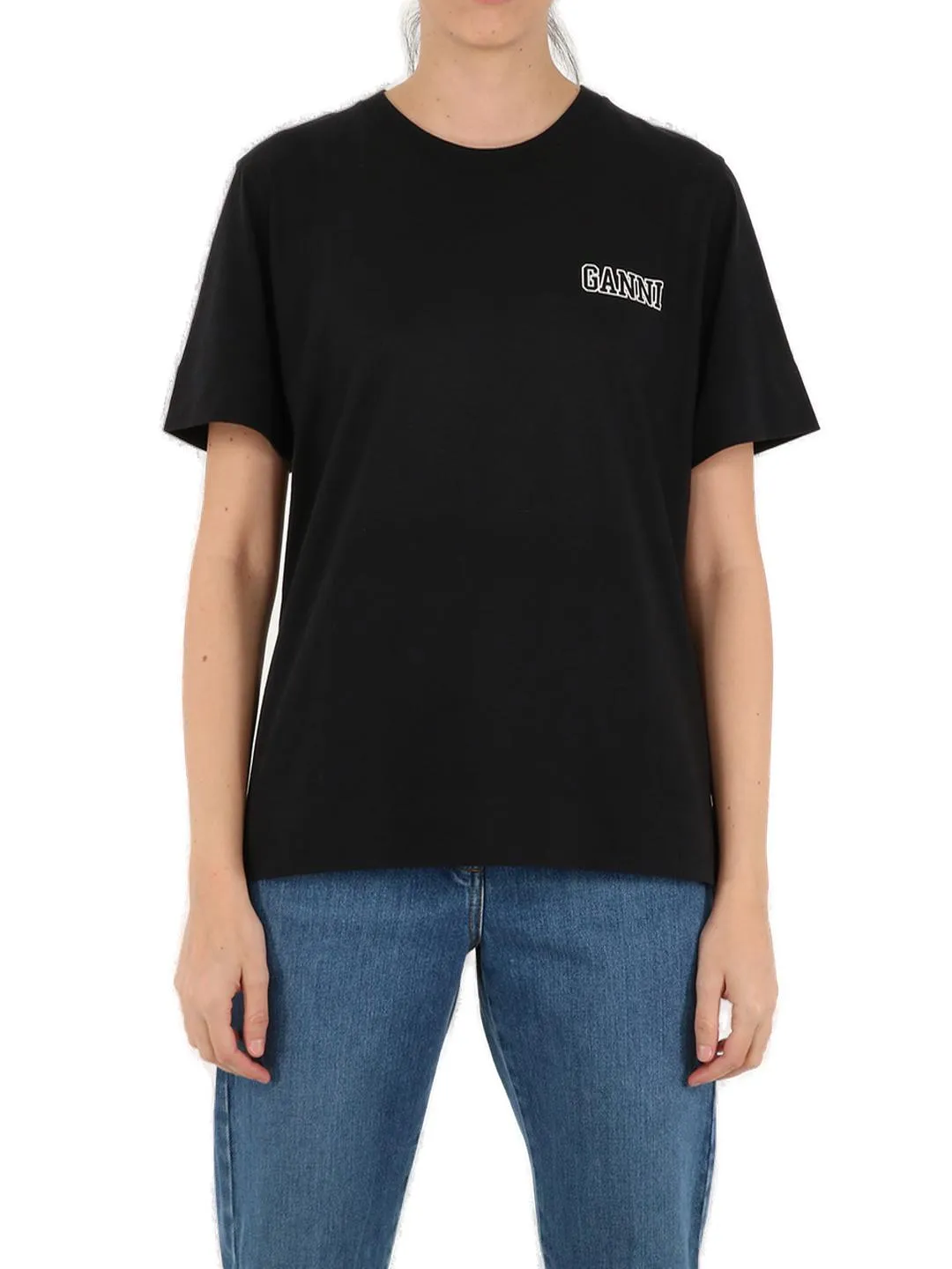 Ganni Software Jersey Logo Print T-Shirt