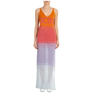 Gcds Logo Intarsia Colour-Blocked Sleeveless Dress