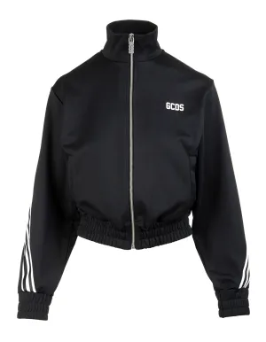 GCDS Logo Printed Zip-Up Jacket