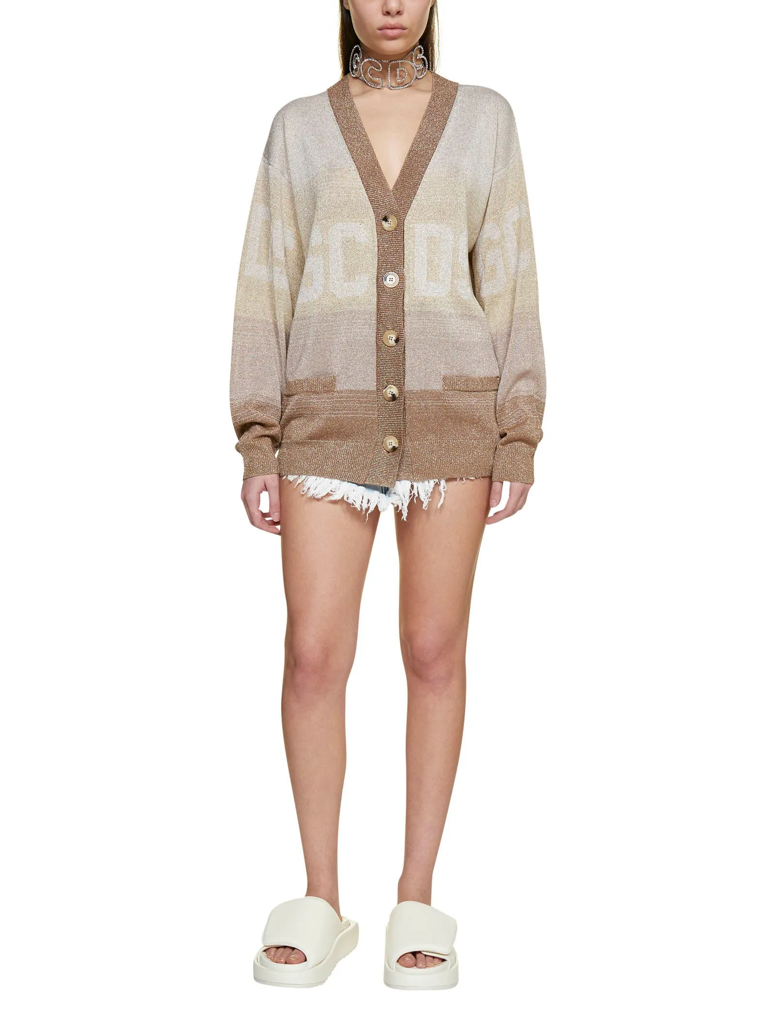 GCDS V-Neck Knit Cardigan