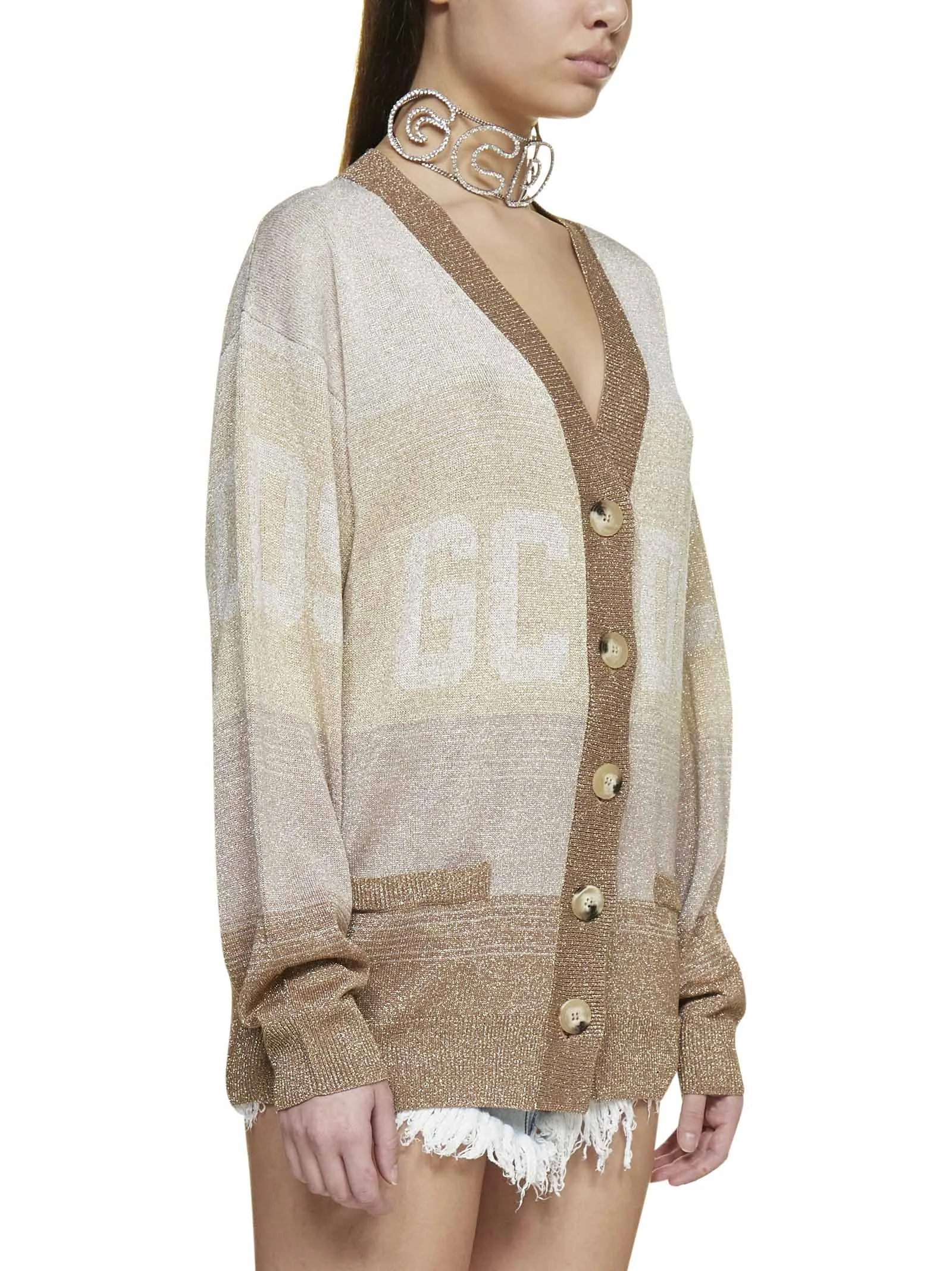 GCDS V-Neck Knit Cardigan