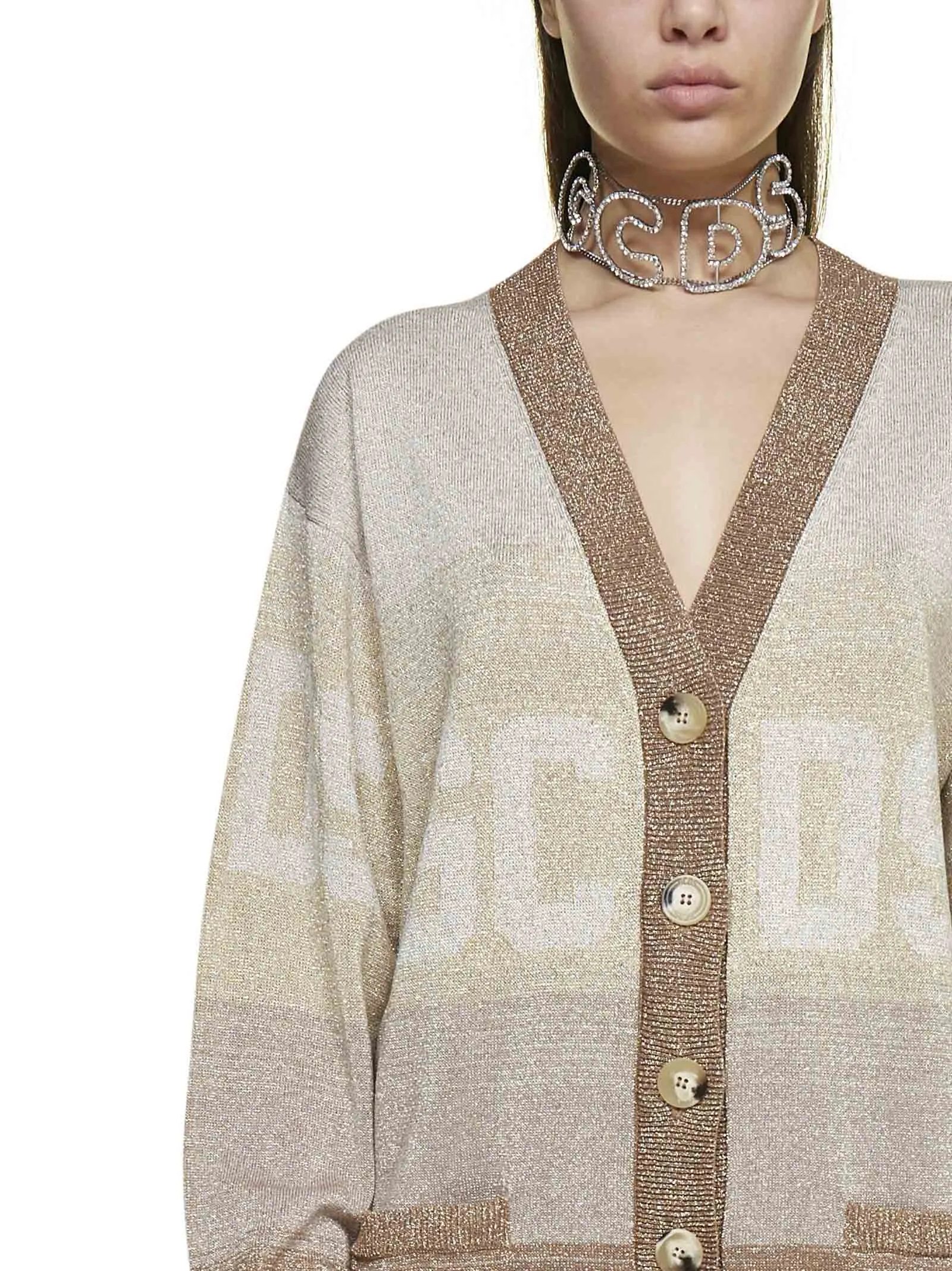 GCDS V-Neck Knit Cardigan
