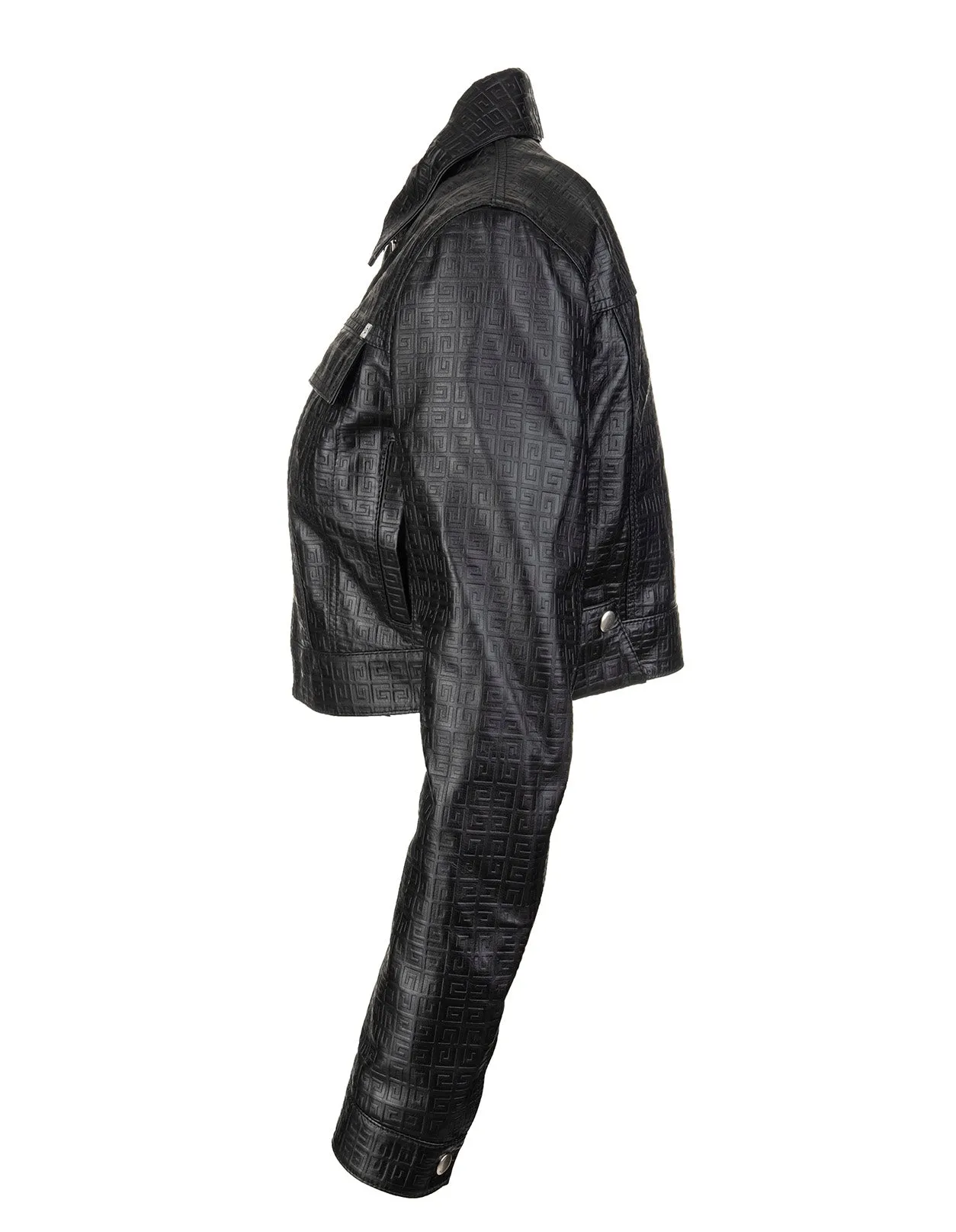 Givenchy 4G Motif Cropped Zipped Jacket