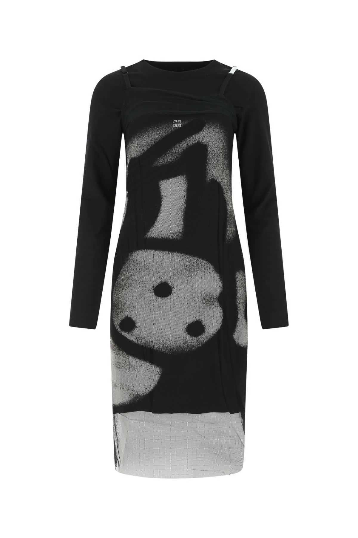 Givenchy Dog Printed Tag Effect T-Shirt Dress
