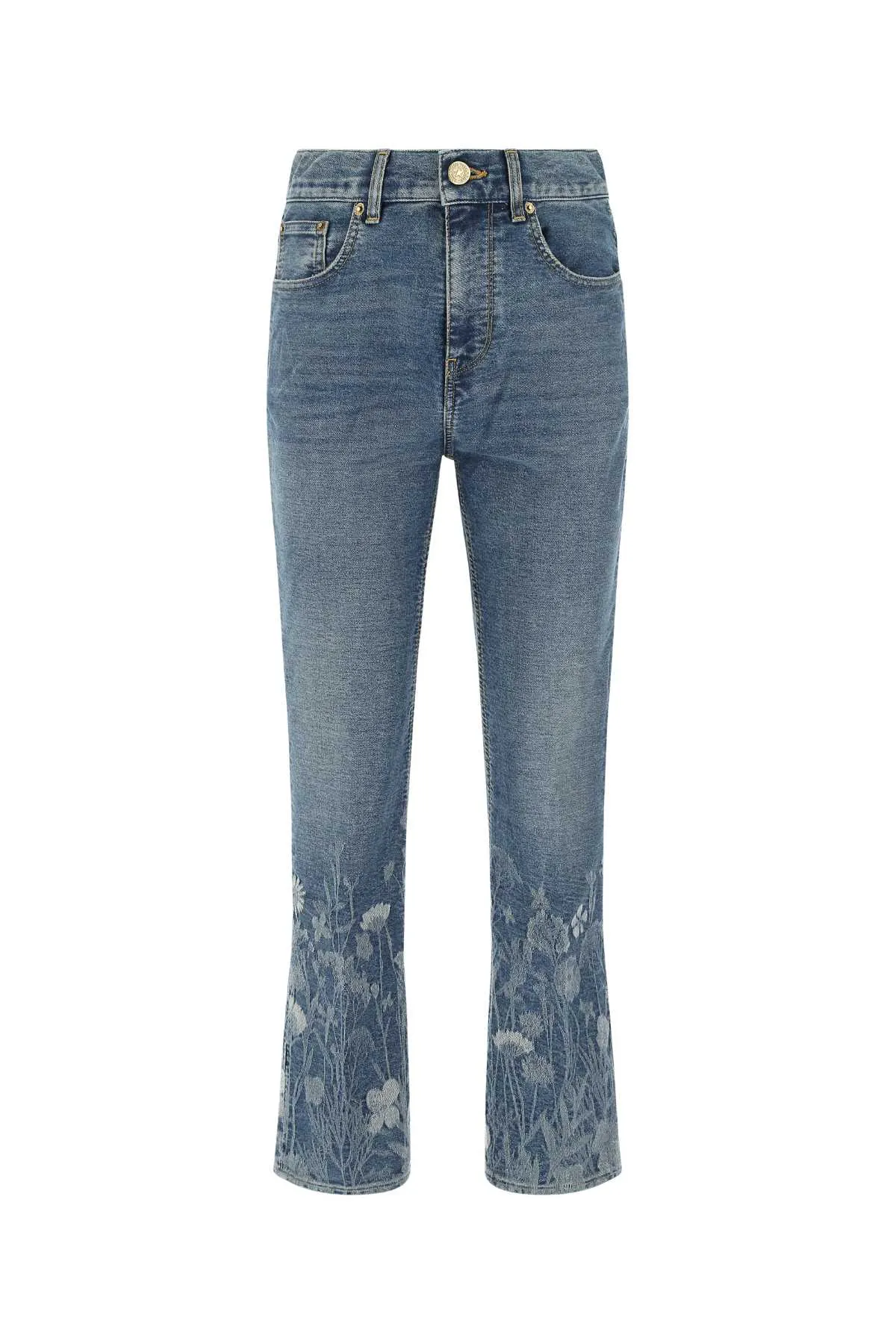 Golden Goose Deluxe Brand Floral Printed Slim Fit Jeans