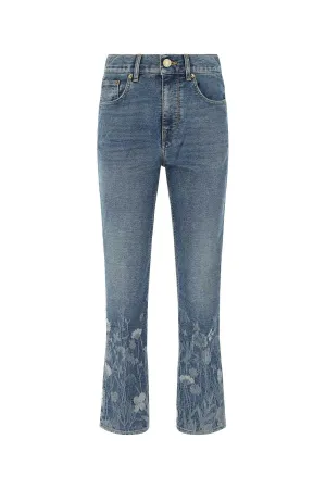 Golden Goose Deluxe Brand Floral Printed Slim Fit Jeans