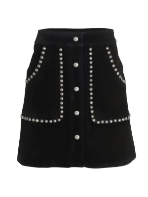 Golden Goose Deluxe Brand Studded High Waisted Mini Skirt