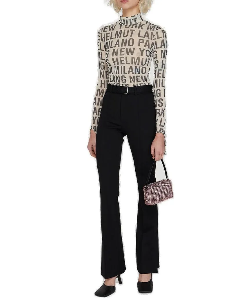 Helmut Lang Belted Waist Flared Pants