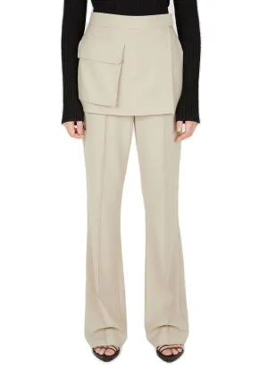 Helmut Lang Layered High Waist Tailored Pants