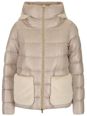 Herno Faux Fur-Trim Hooded Jacket