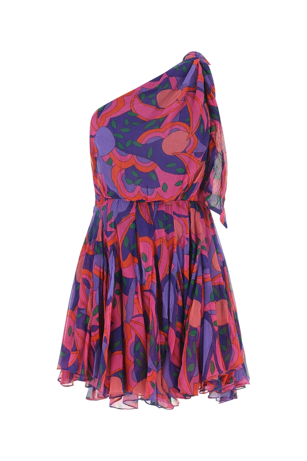 Isabel Marant One-Shoulder Graphic Printed Mini Dress