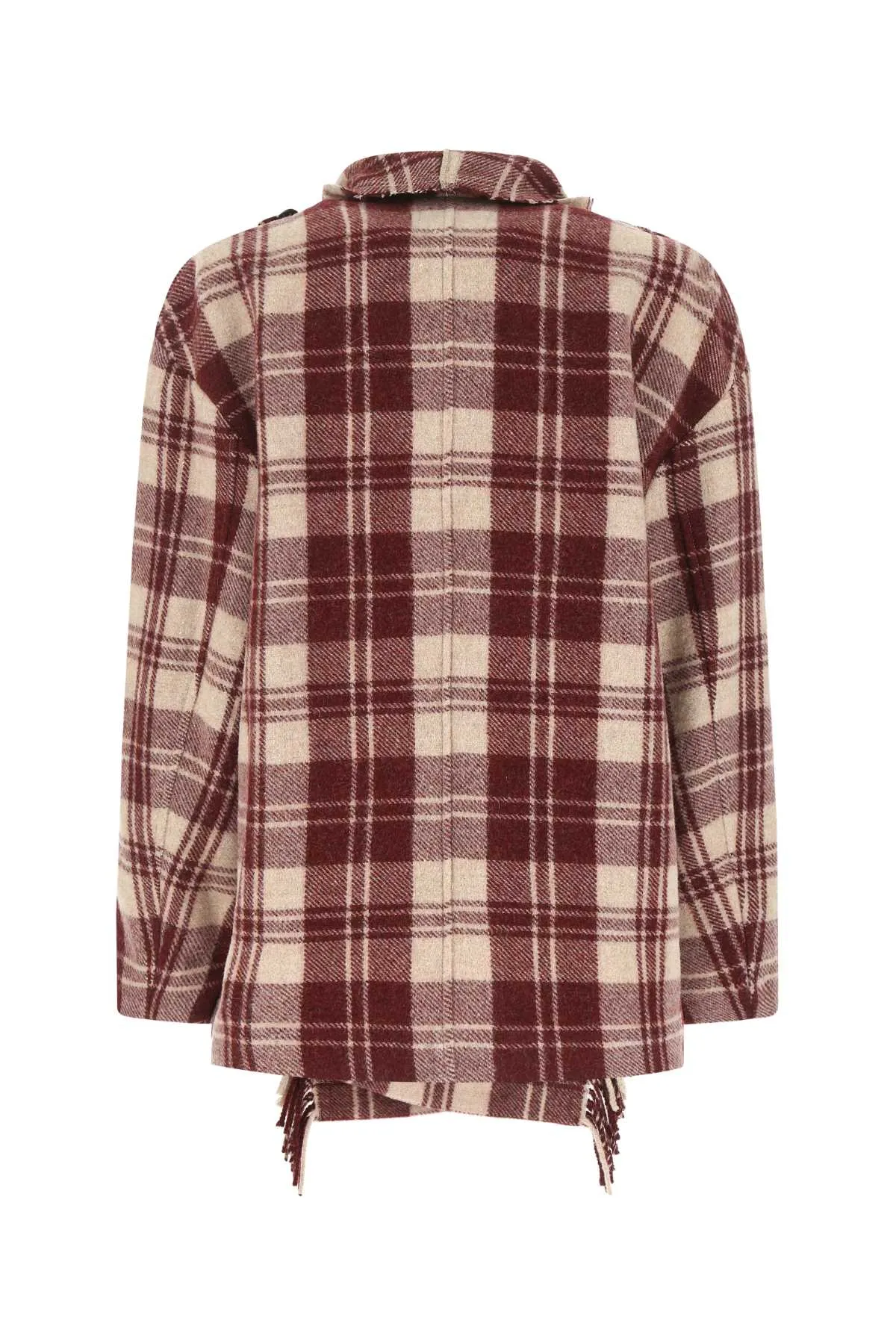 Isabel Marant toile Cheack Pattern Fringed-Edge Jacket