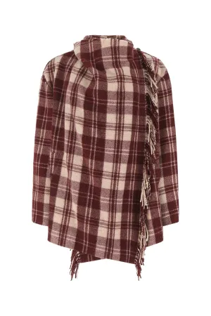 Isabel Marant toile Cheack Pattern Fringed-Edge Jacket