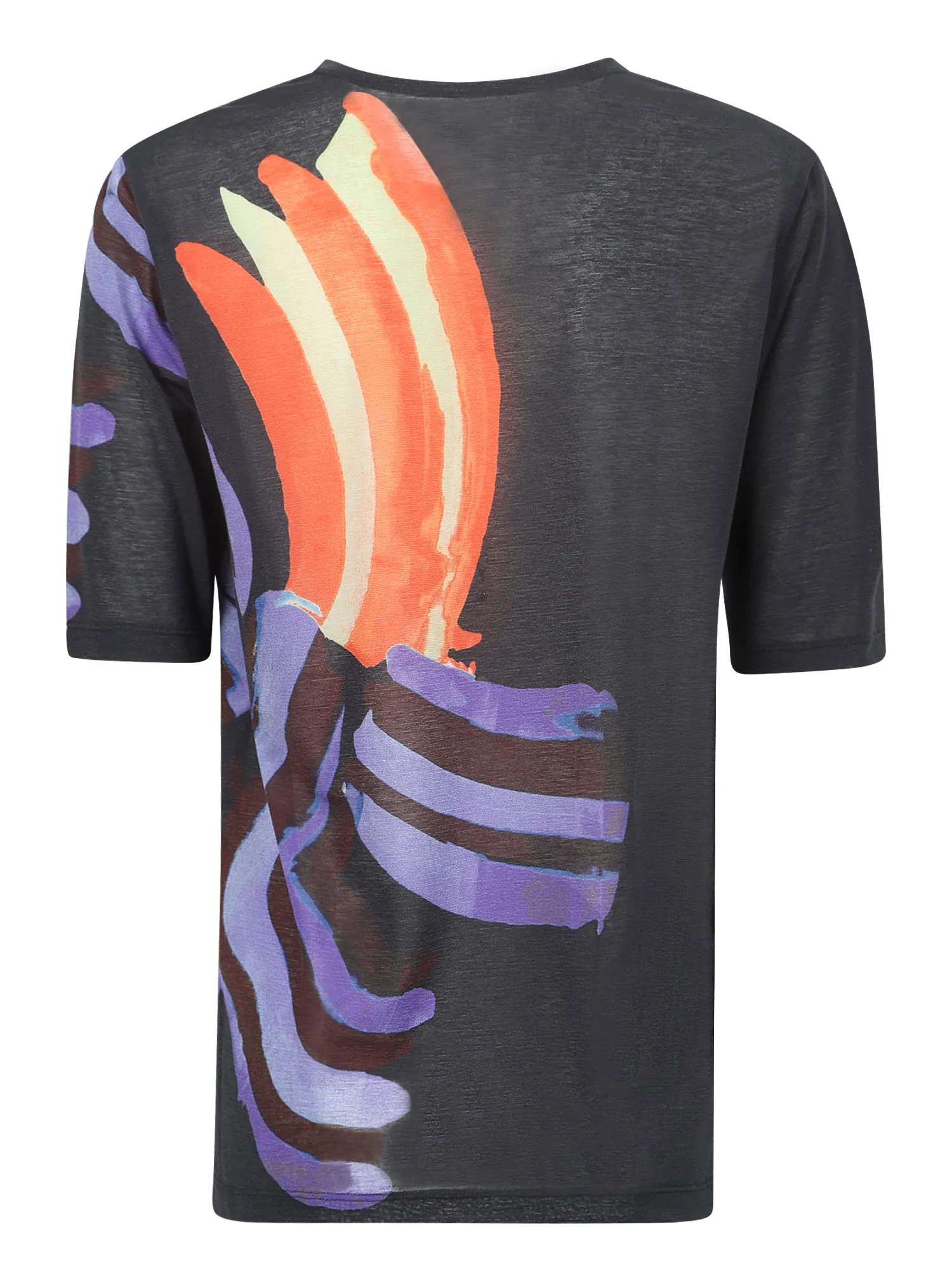 Issey Miyake Abstract Printed Crewneck T-Shirt