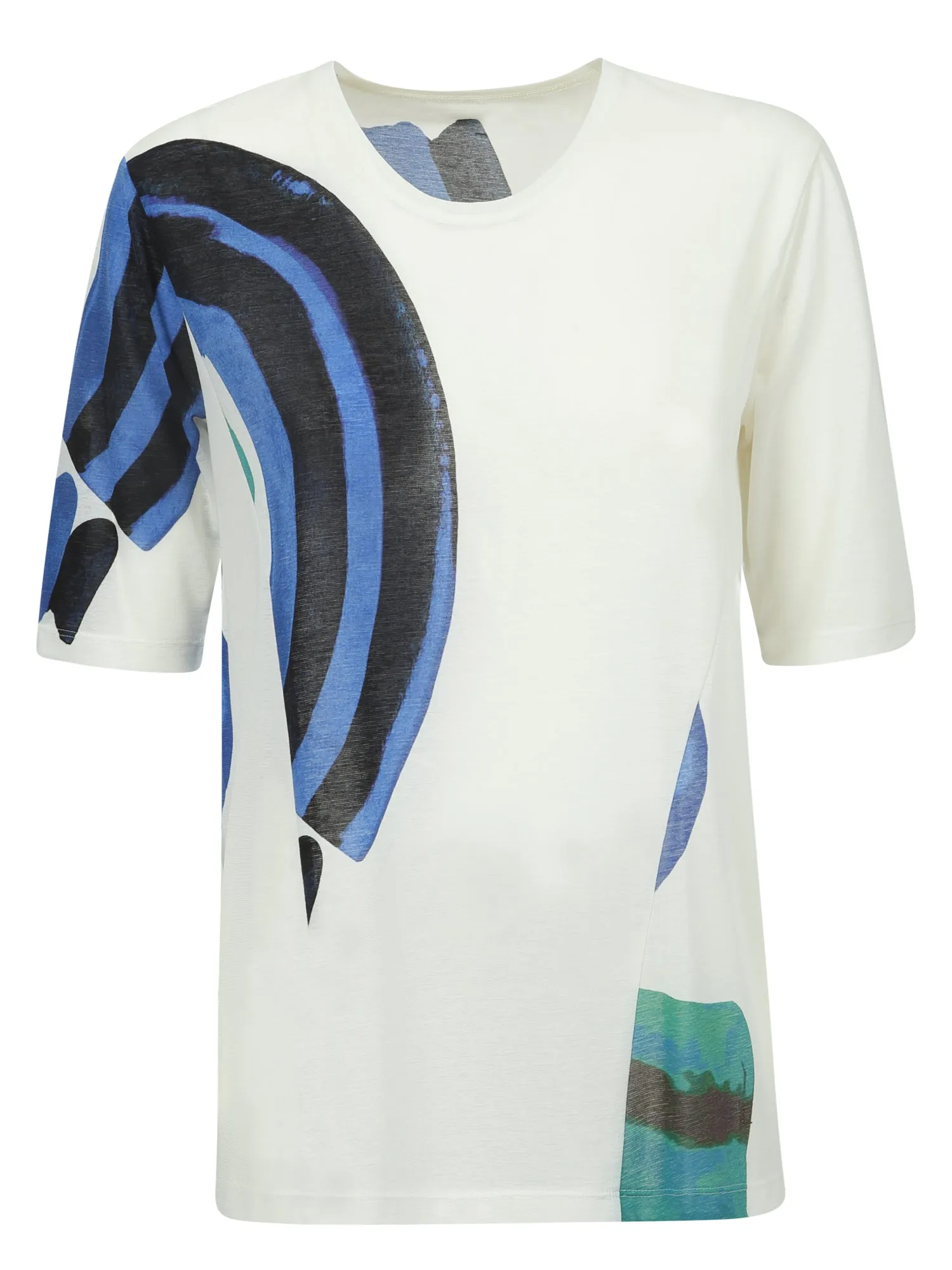 Issey Miyake Abstract Printed Crewneck T-Shirt