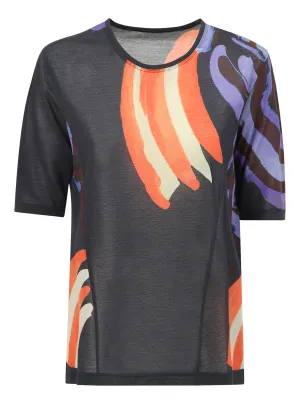 Issey Miyake Abstract Printed Crewneck T-Shirt