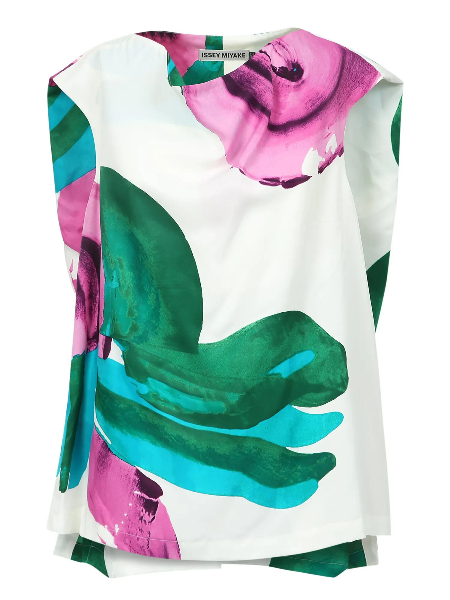 Issey Miyake Floral Printed Sleeveless Top