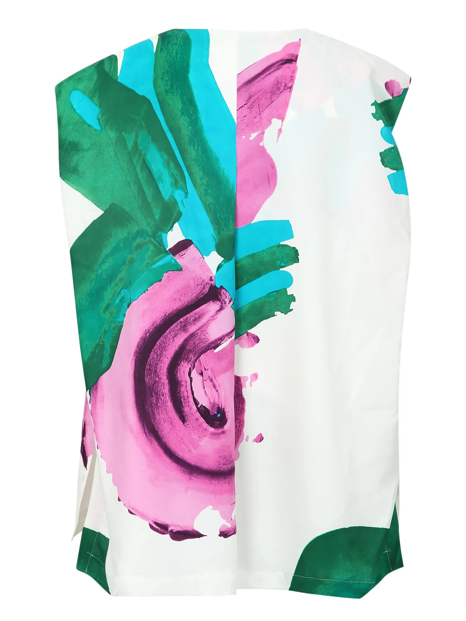 Issey Miyake Floral Printed Sleeveless Top