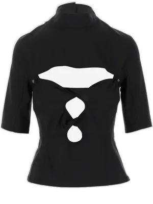 Jacquemus Cut Out High Neck Top