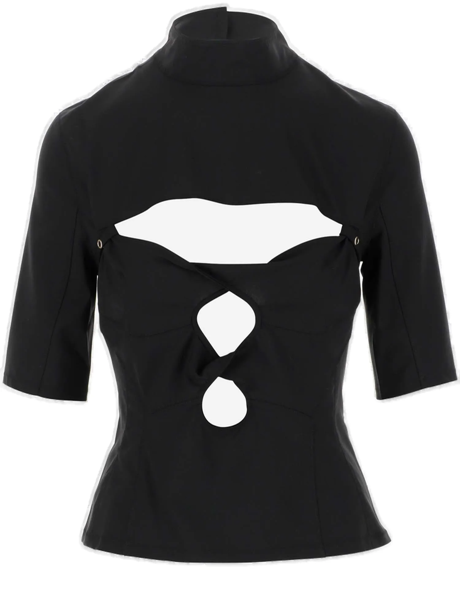Jacquemus Cut Out High Neck Top