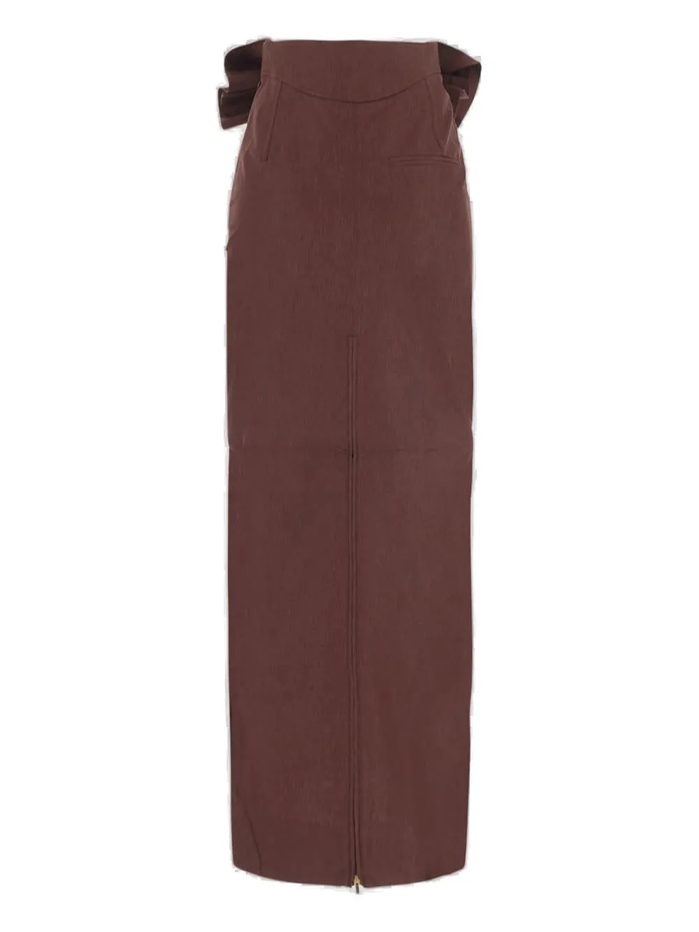 Jacquemus Straight Cut Zipped Midi Skirt
