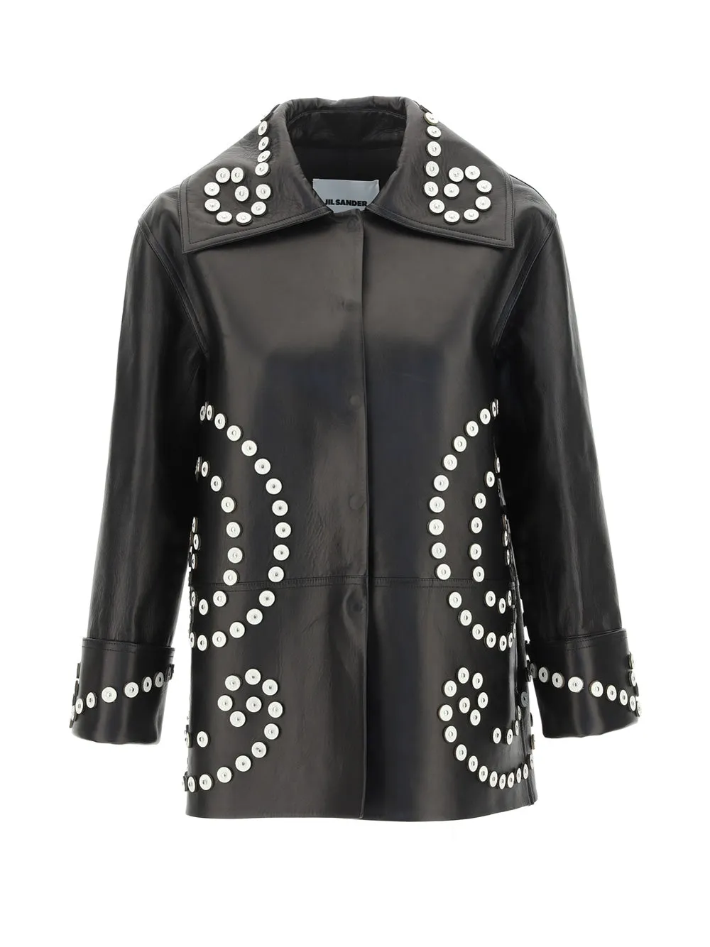 Jil Sander Button-Detailed Mid-Length Leather Jacket