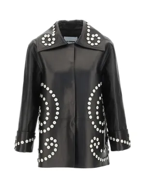 Jil Sander Button-Detailed Mid-Length Leather Jacket