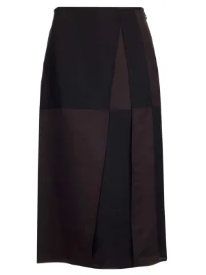 Jil Sander Colour-Block High-Waist Midi Skirt