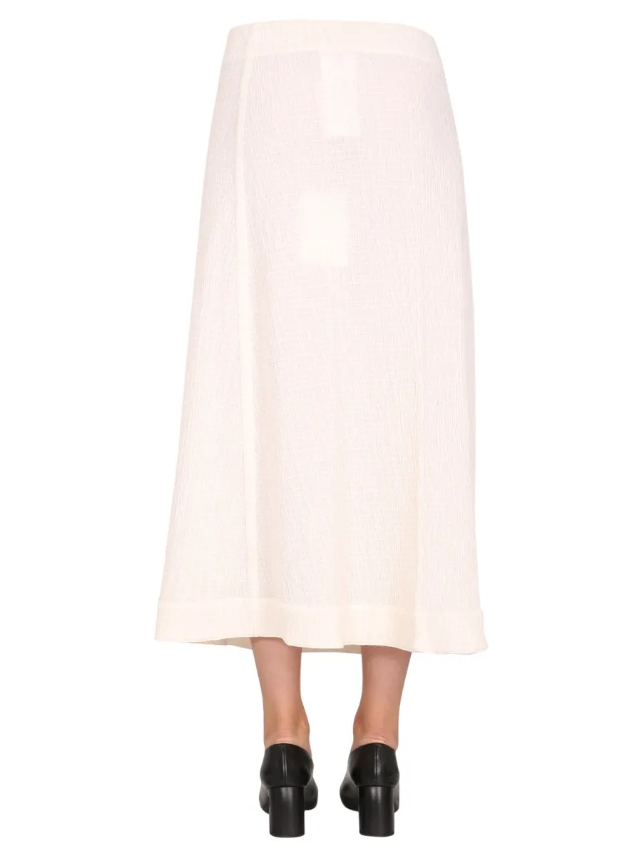 Jil Sander Embroidered Midi Skirt