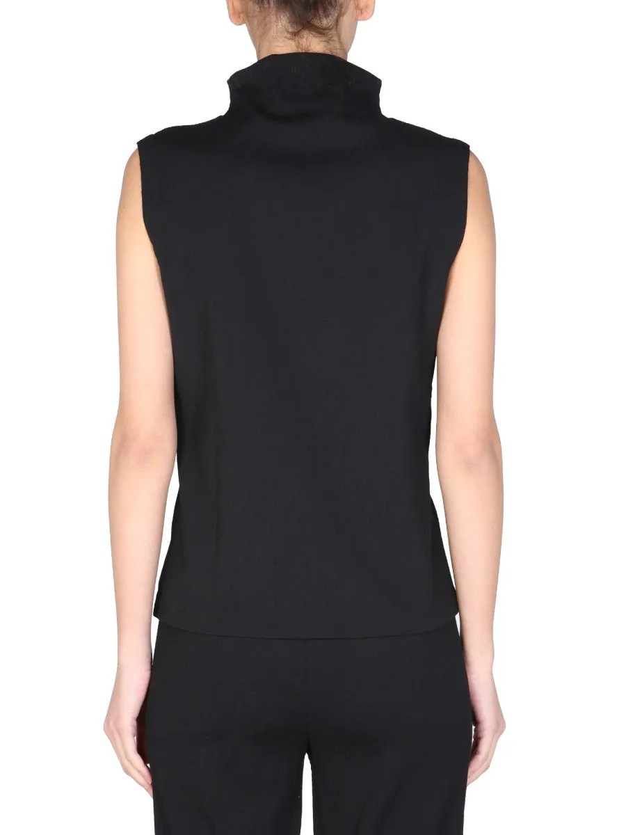 Jil Sander High Neck Sleeveless Top