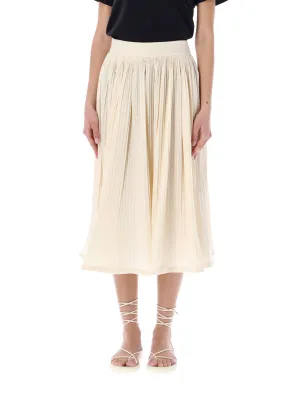 Jil Sander Pleated High-Waisted Skirt