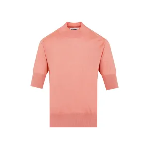 Jil Sander Ribbed-Trim Crewneck Knitted Top