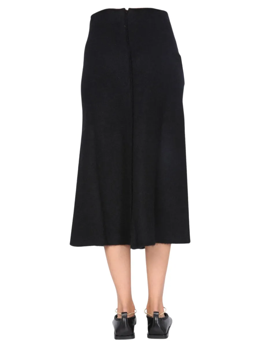 Jil Sander Seam-Detailed Midi Skirt