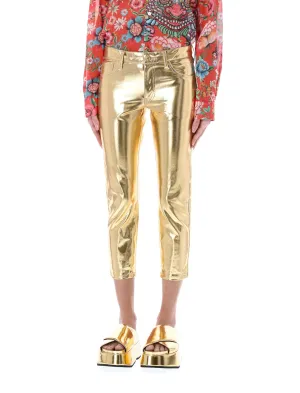 Junya Watanabe Metallic Effect Cropped Trousers