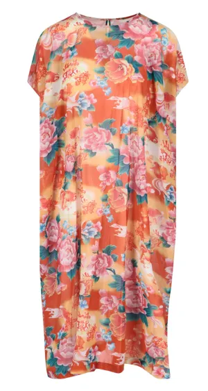 Junya Watanabe Oversize Semi-Sheer Floral Dress