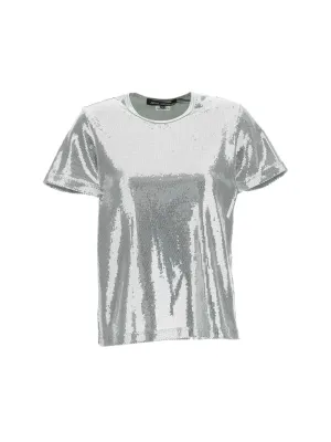 Junya Watanabe Sequin-Embellished Metallic T-Shirt