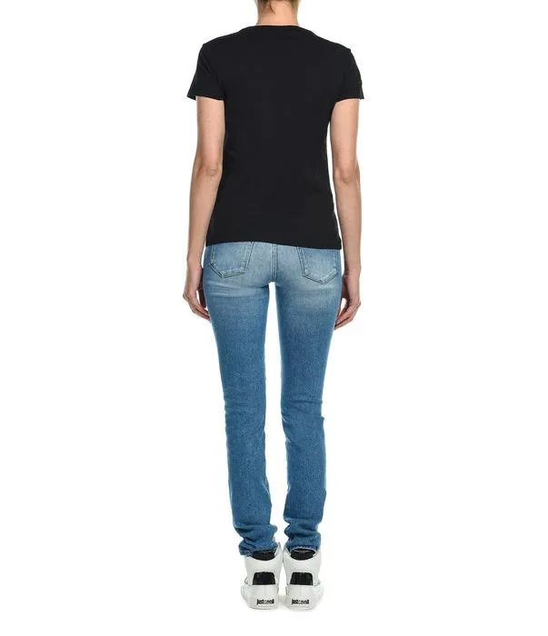 Just Cavalli 3D Logo Print Crewneck T-Shirt