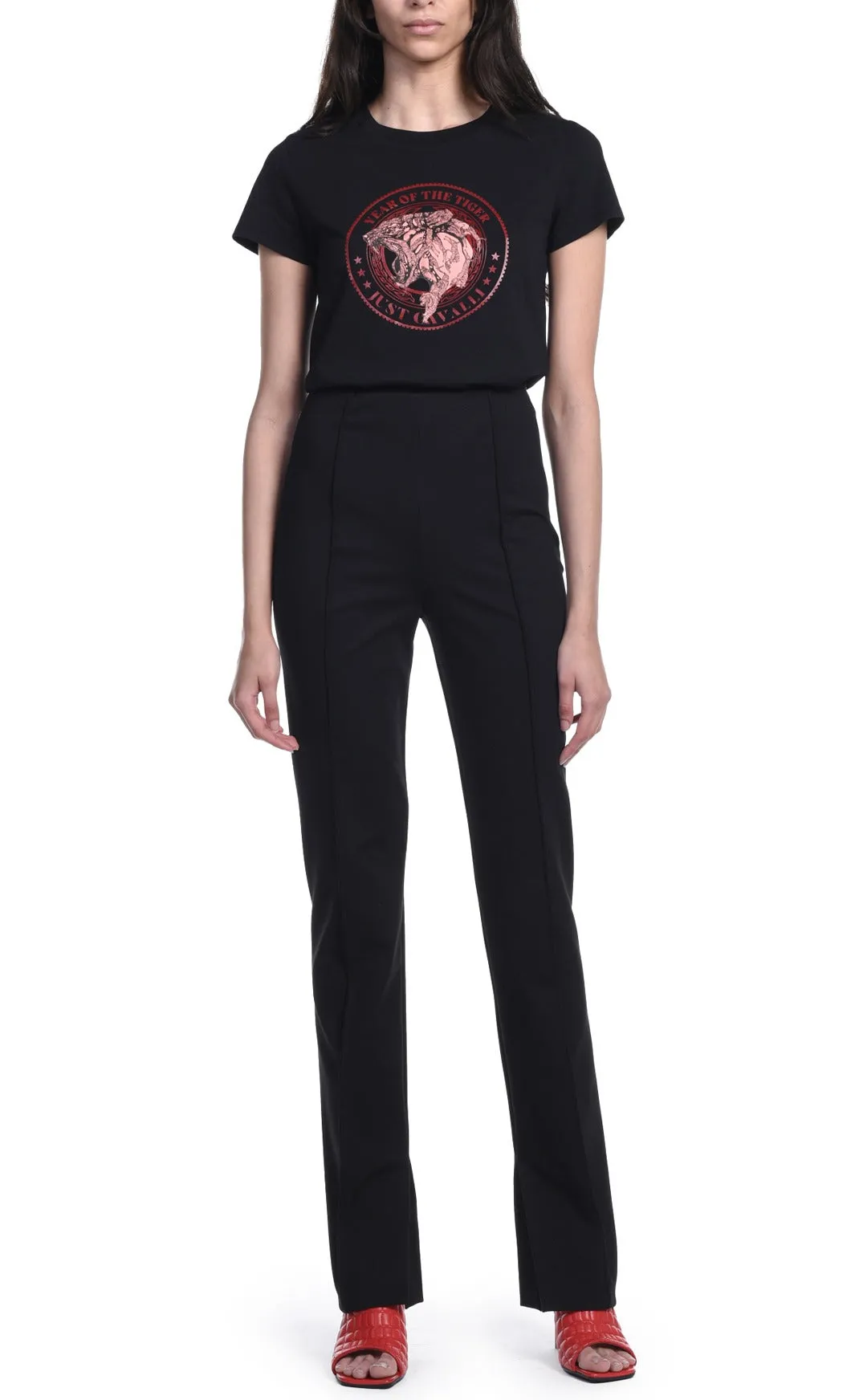 Just Cavalli Graphic Print Crewneck T-Shirt