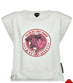 Just Cavalli Graphic Print Crewneck T-Shirt