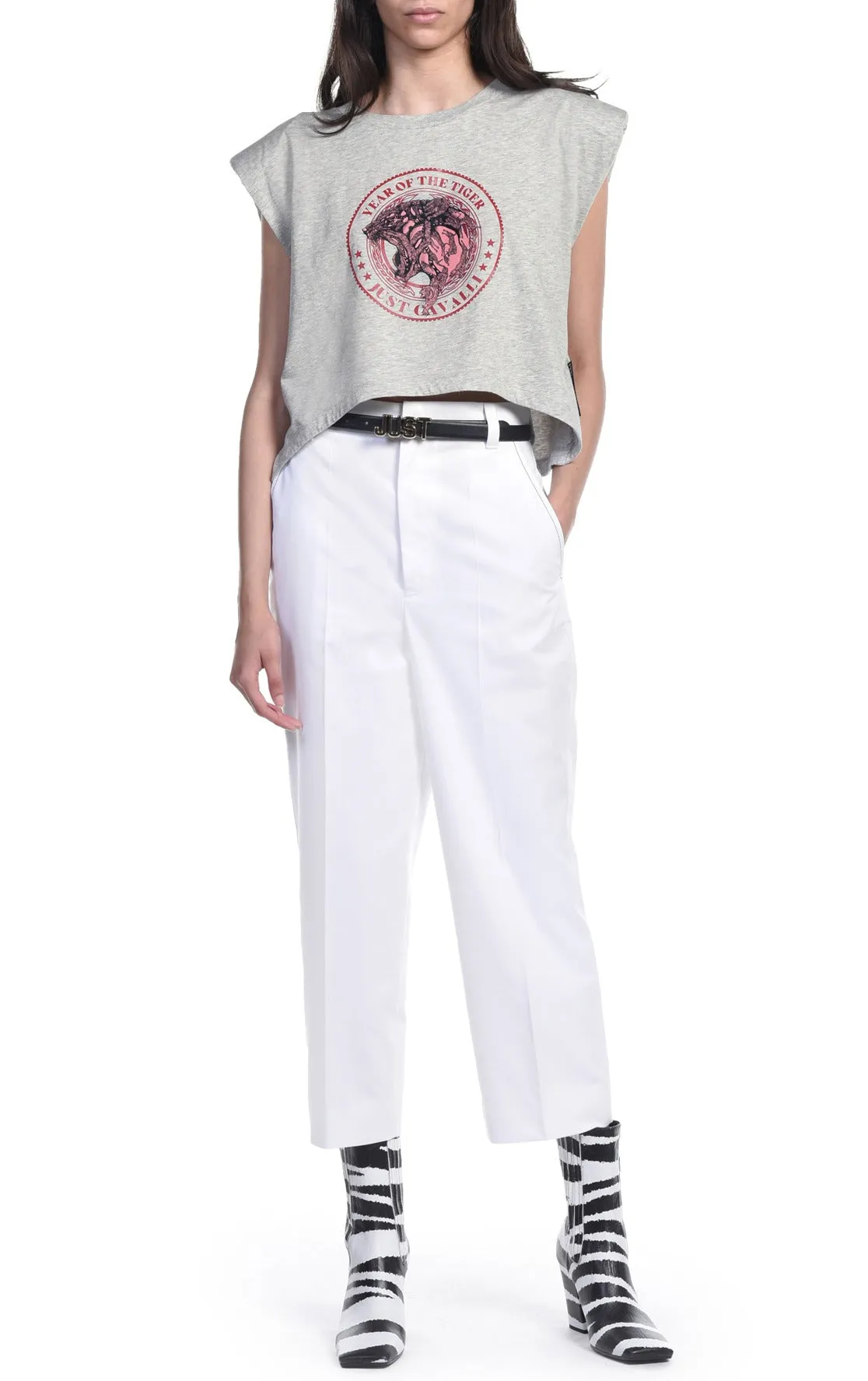 Just Cavalli Graphic Print Crewneck T-Shirt