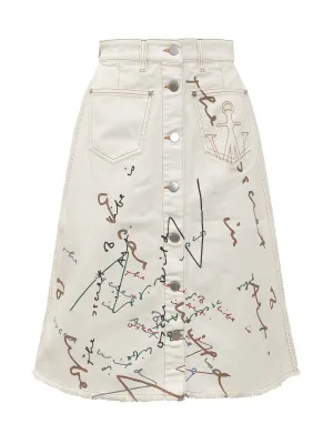 JW Anderson Oscar Wilde Capsule A-Line Patch Pocket Skirt