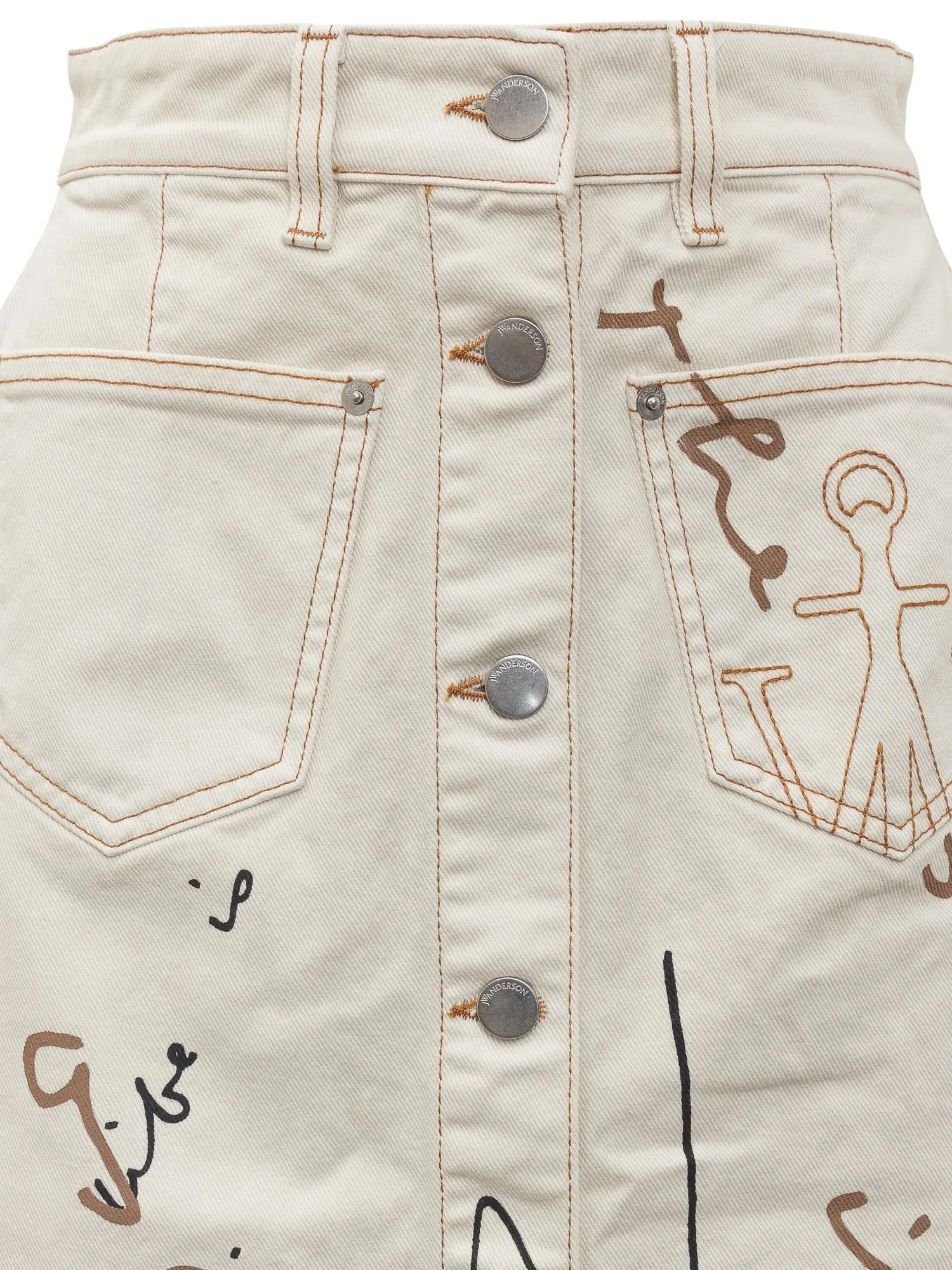 JW Anderson Oscar Wilde Capsule A-Line Patch Pocket Skirt