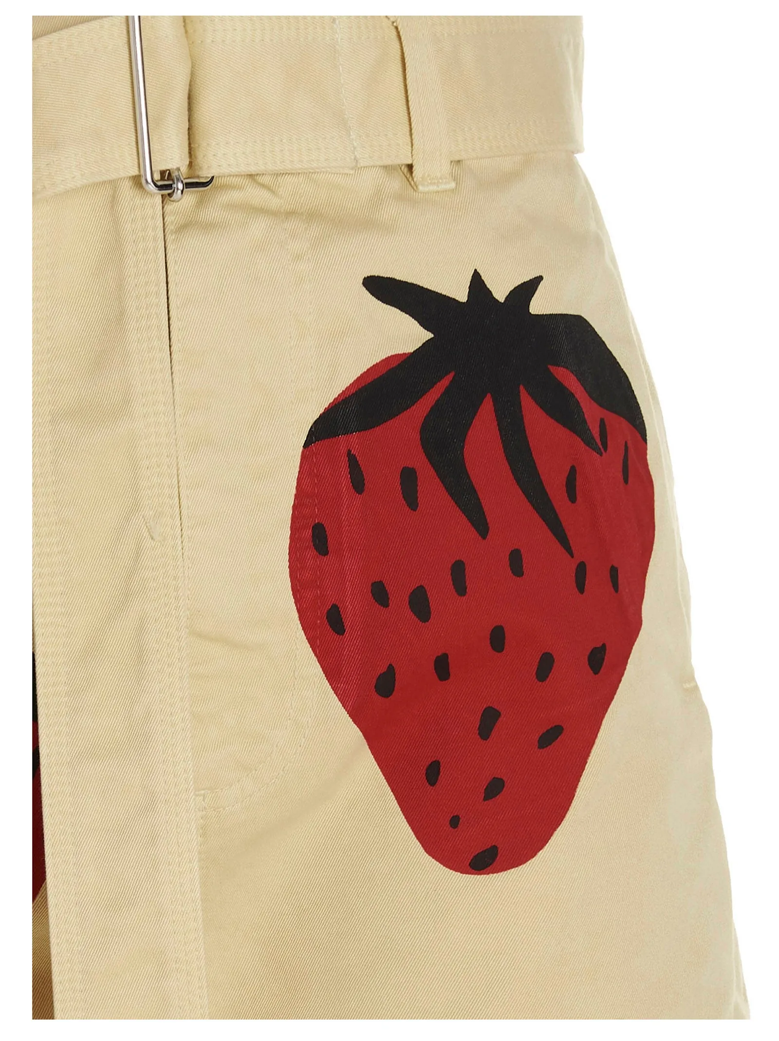 JW Anderson Strawberry-Printed Belted Shorts