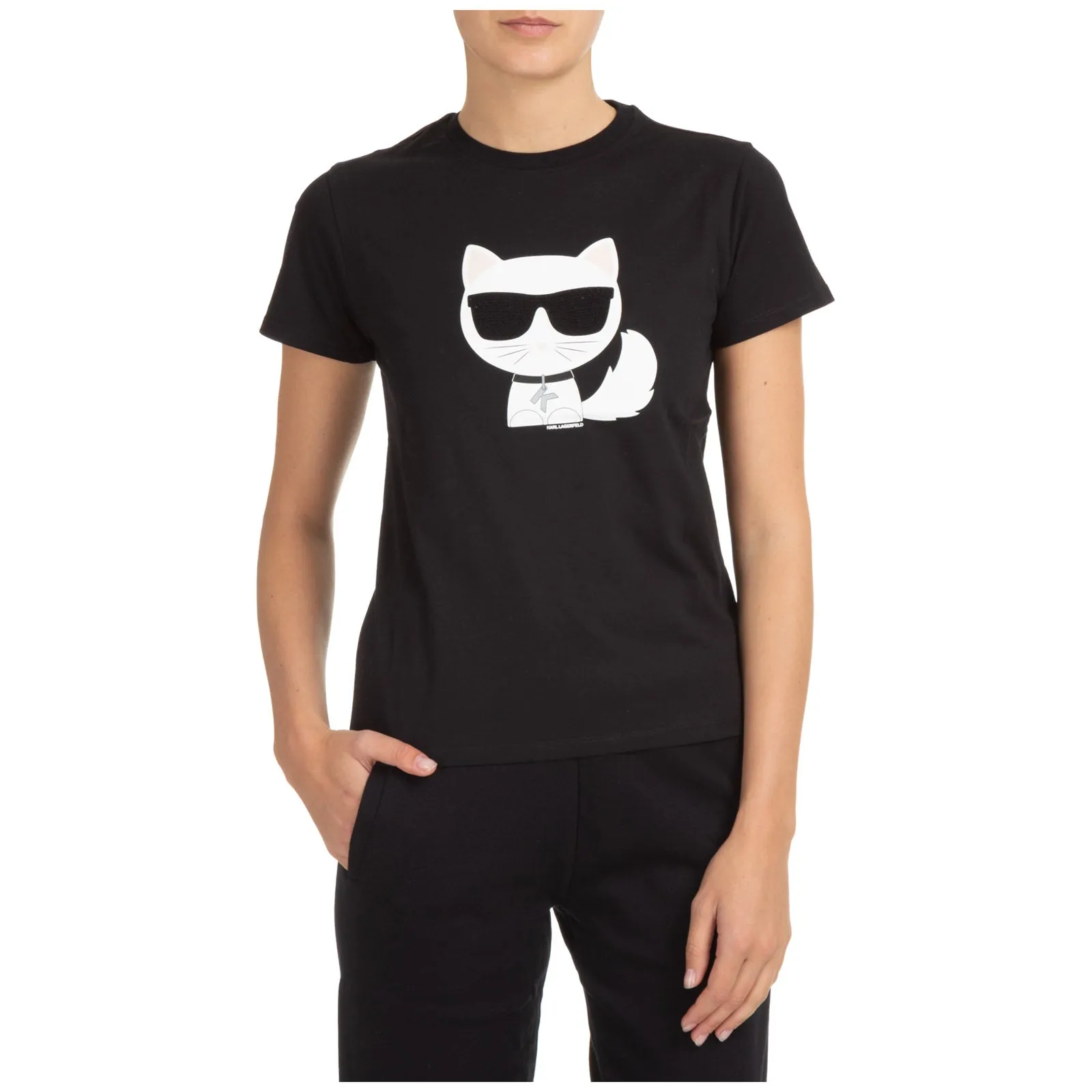 Karl Lagerfeld Ikonik Choupette Printed T-Shirt
