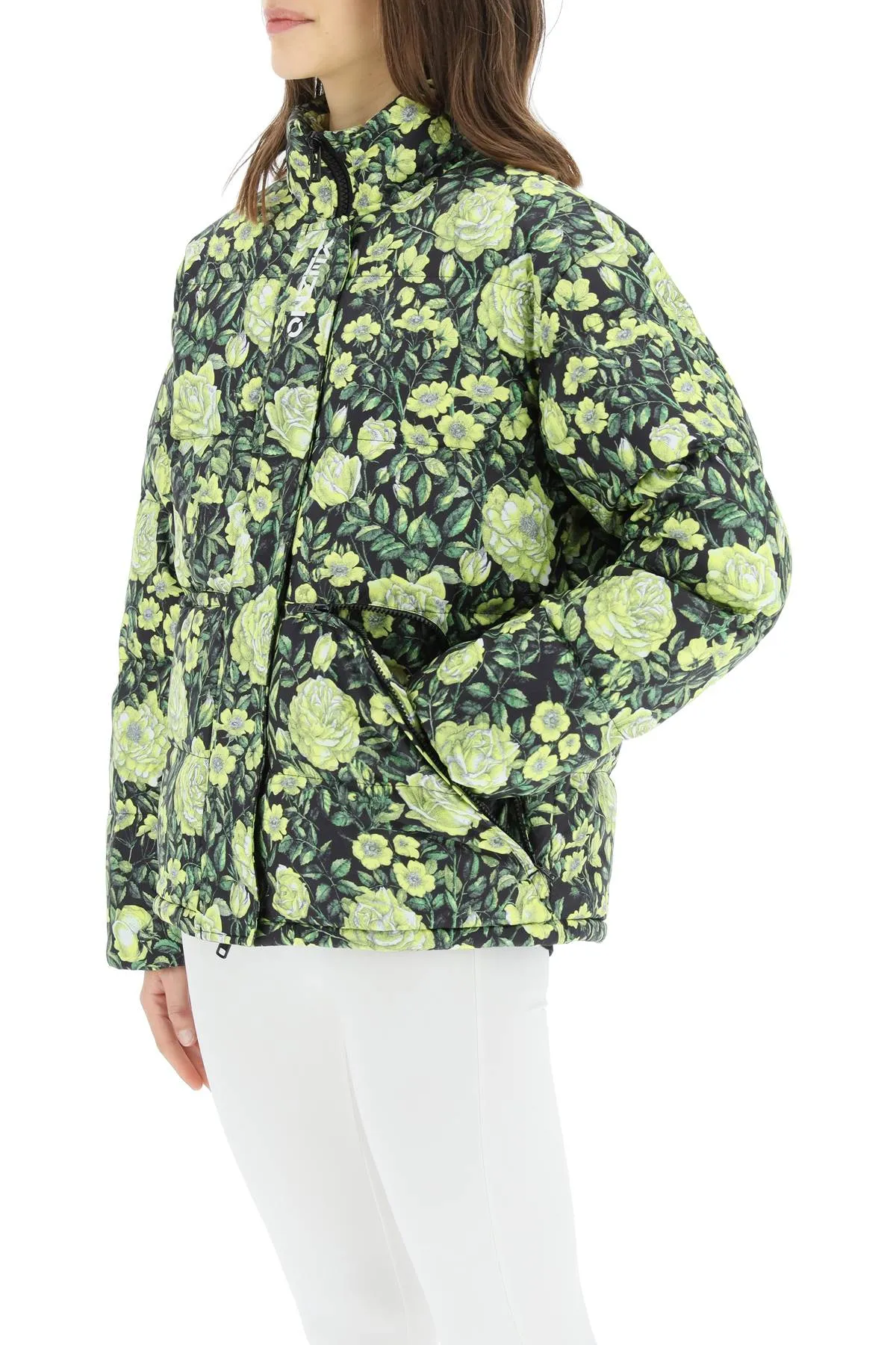 Kenzo Botanical Rose Printed Puffer Jacket