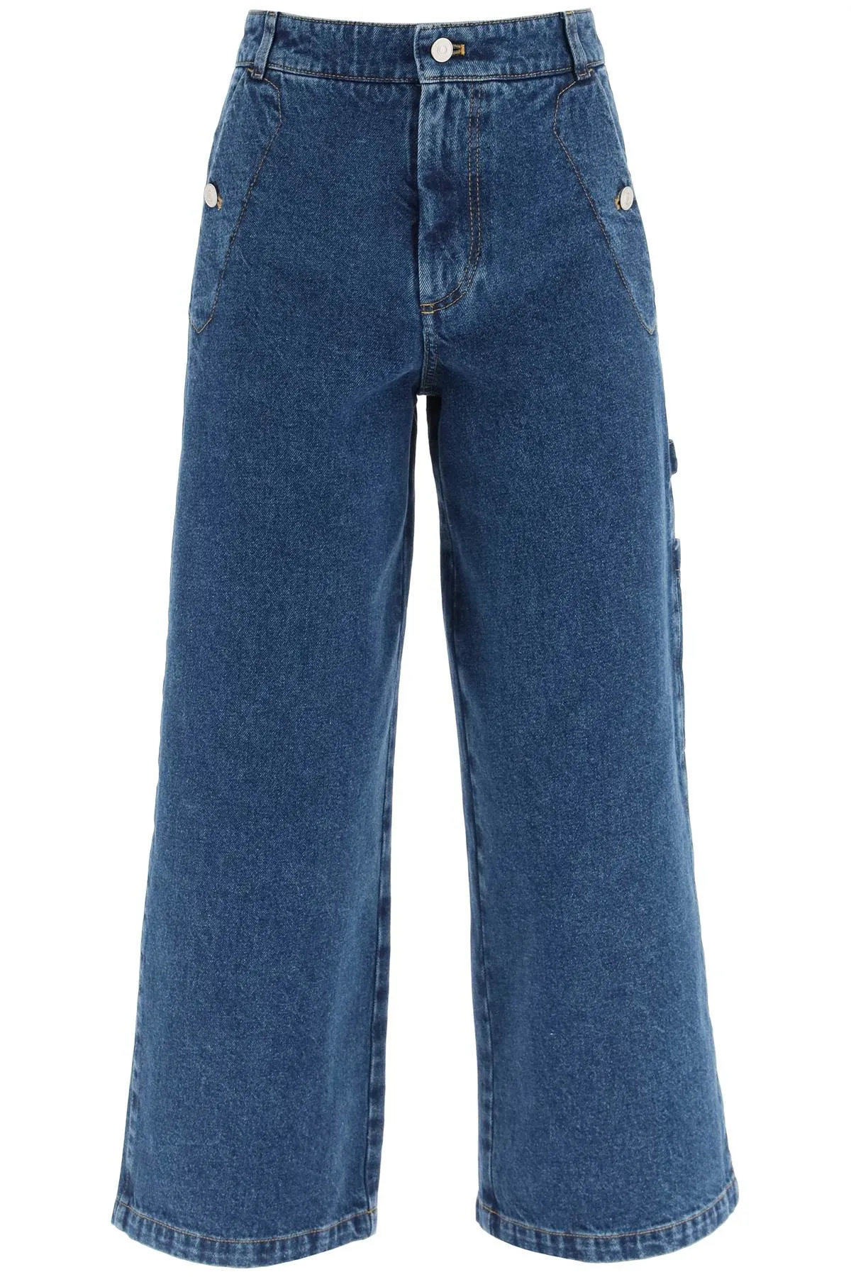 Kenzo High-Waisted Wide Leg Cropped Jeans