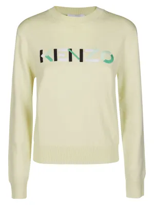 Kenzo Logo Embroidered Knit Jumper